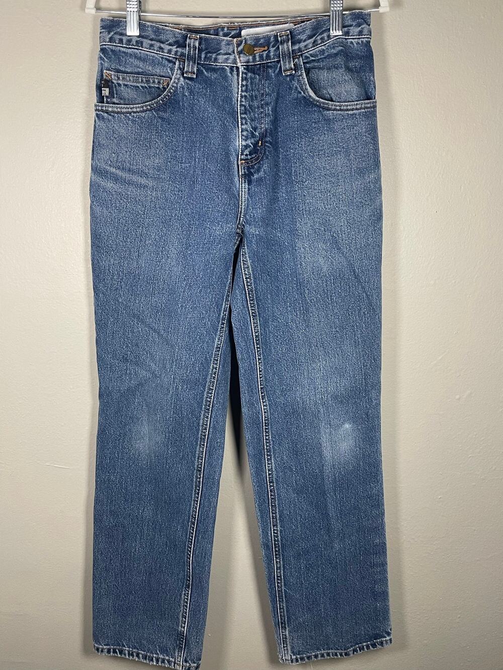 Men’s Carhartt 100% Cotton Blue Denim Jeans 30x32 Straight Leg Workwear